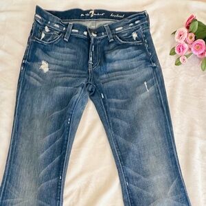7 For All Mankind Bootcut Distressed Jeans